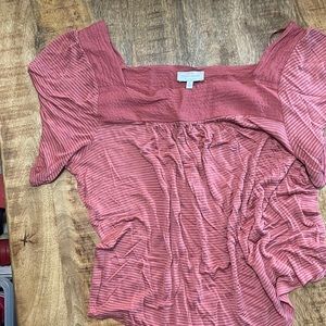 Large lucky brand Flowey shirt rust color